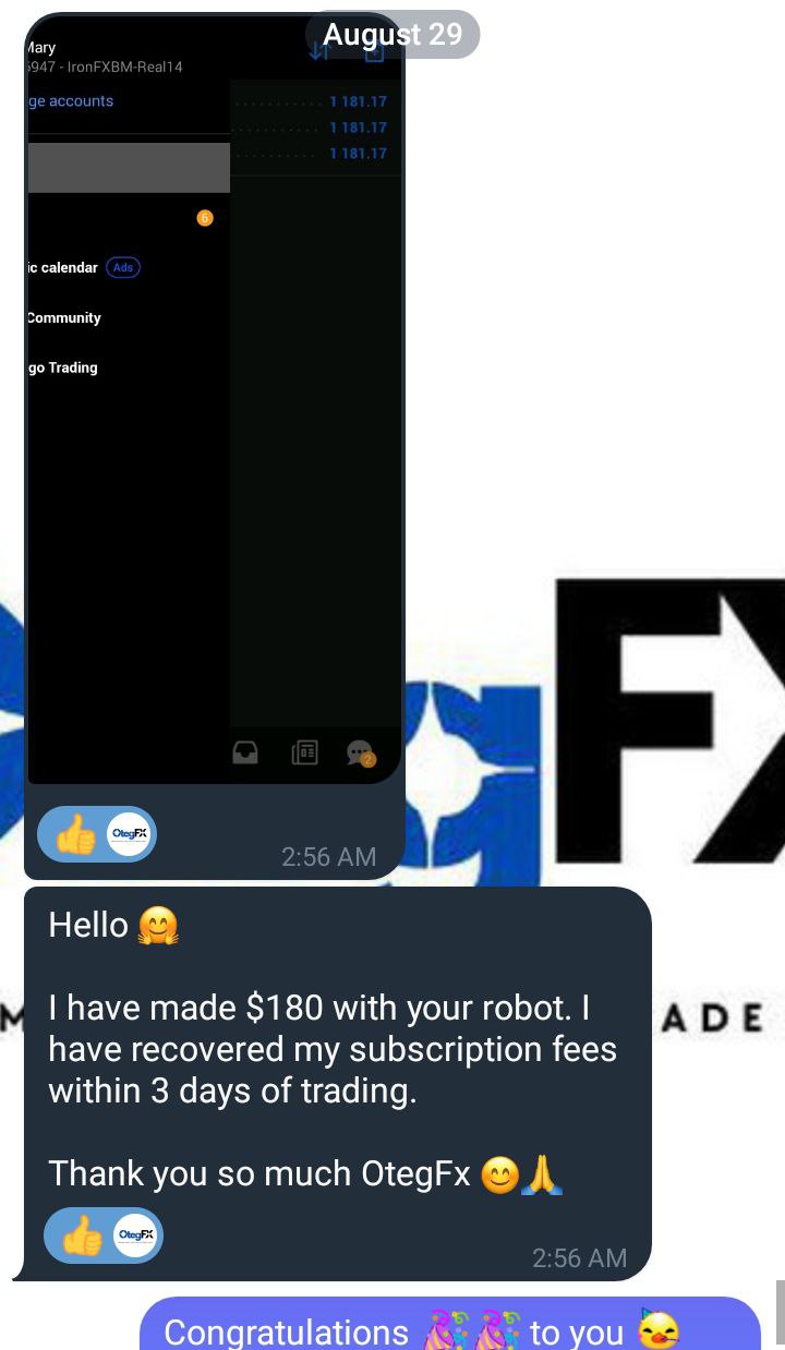 OtegFX client recovers subscription fee in 3 days